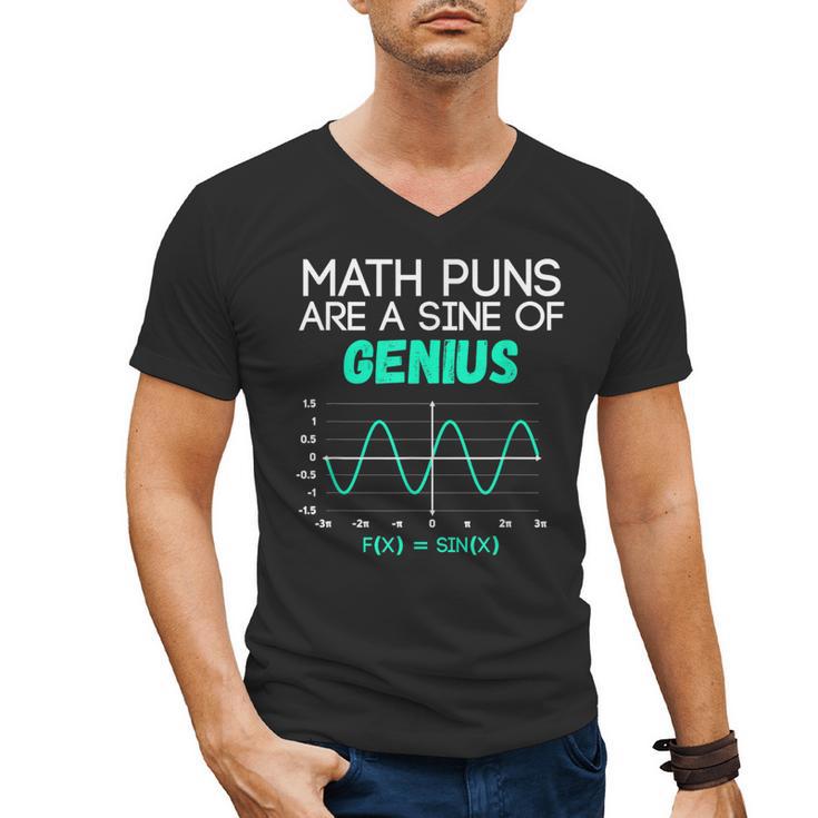 Math Puns Are a Sine Of Genius Math Teacher T-Shirt Men's V-Neck T-Shirt, trending gift