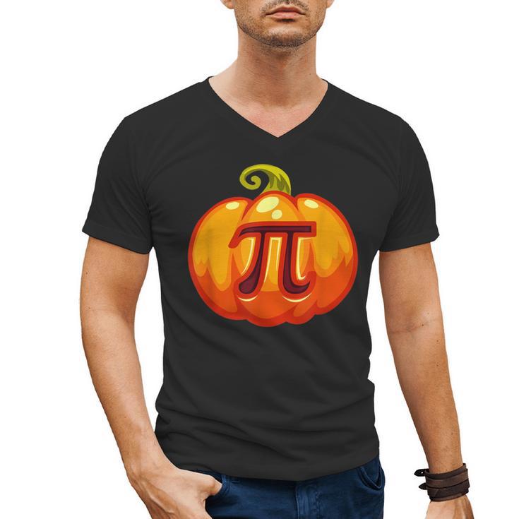 Math Teacher Halloween Costume Pumpkin Pi Pun Pie Men Men's V-Neck T-Shirt