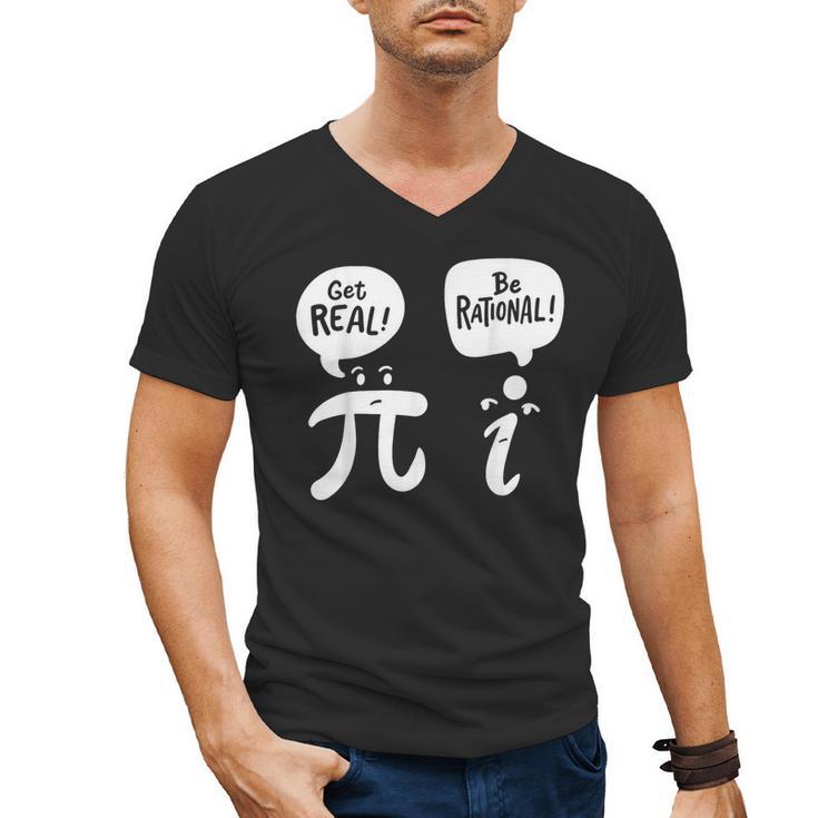 Math Teacher Math Student Be Real Get Rational Men's V-Neck T-Shirt