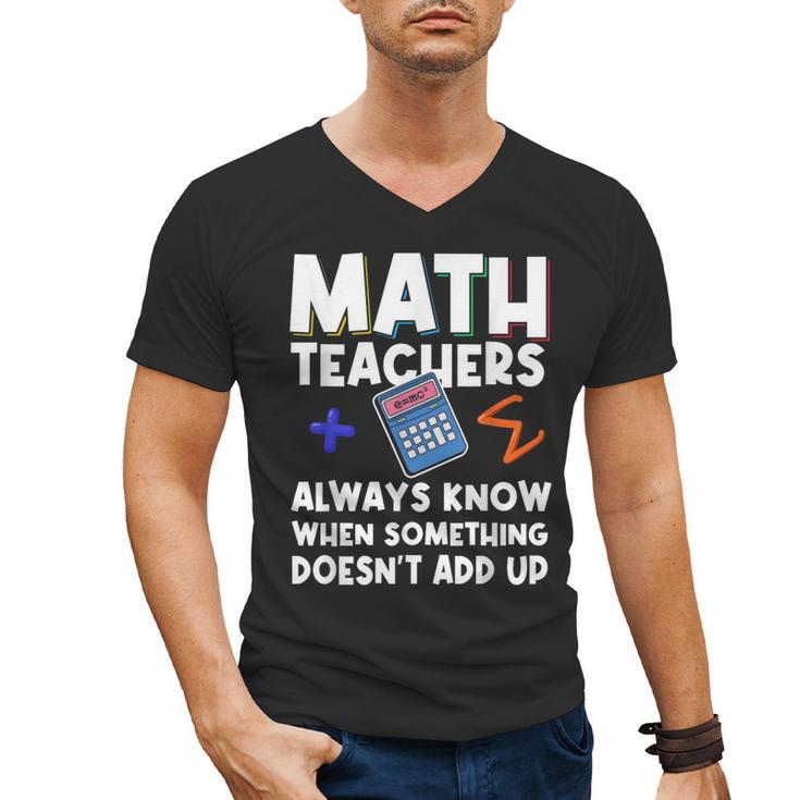 Mathematics Teachers Math Teacher For Men Women Men's V-Neck T-Shirt