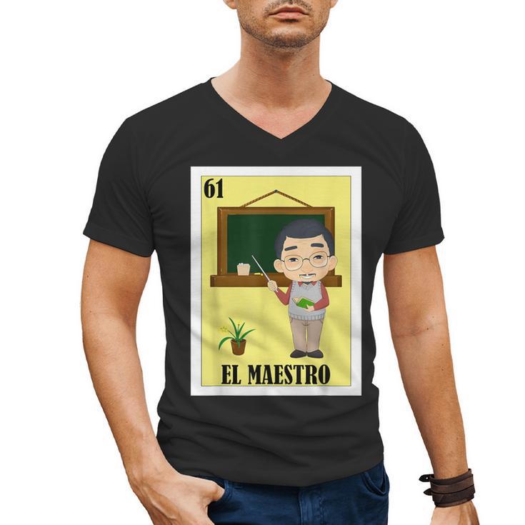 Mexican For Teachers El Maestro Men's V-Neck T-Shirt