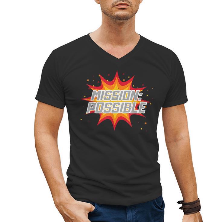 Mission Possible Motivational Inspirational School Teacher Men's V-Neck T-Shirt, trending gift Mission Possible Motivational Inspirational School Teacher Men's V-Neck T-Shirt, trending gift