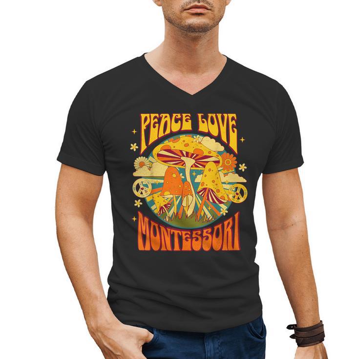 Montessori School Montessori Teacher Peace Love Montessori For Men Women Men's V-Neck T-Shirt