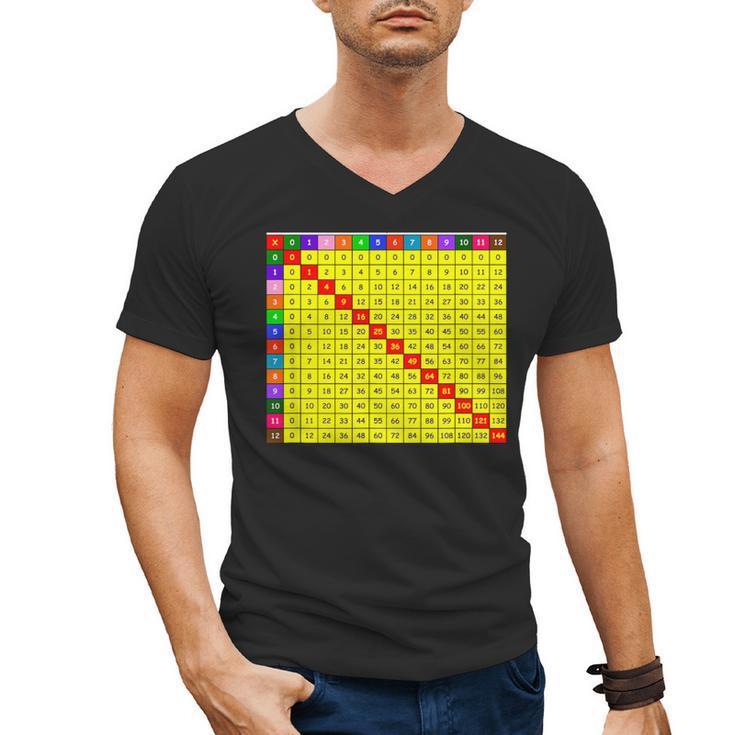 Multiplication Table Chart Math Shirt Teacher Student Outfit For Men Women Girls Kids Men's V-Neck T-Shirt