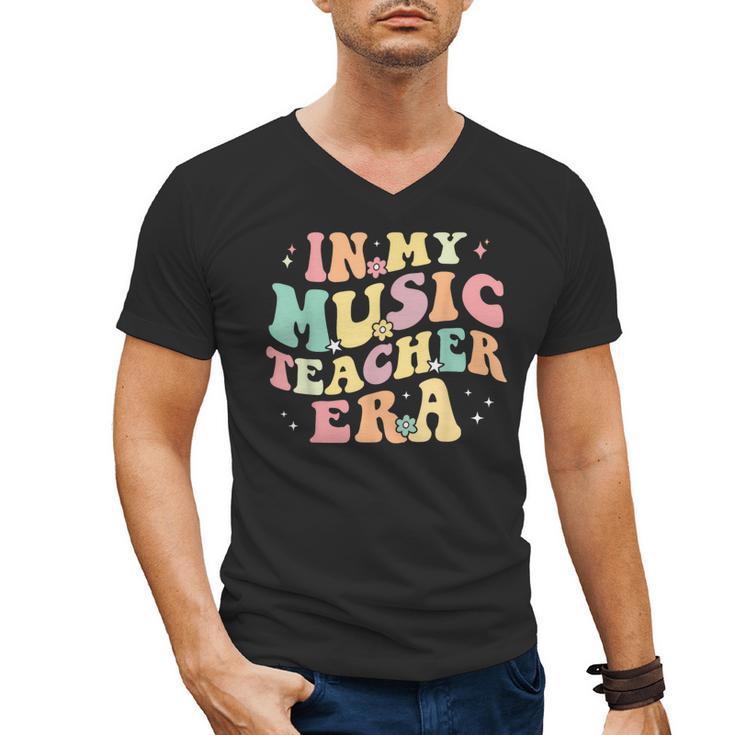 In My Music Teacher Era Retro Back To School Musician Band Men Women Men's V-Neck T-Shirt