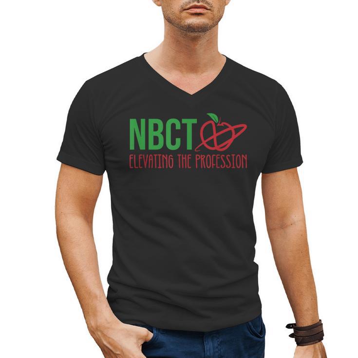 National Board Certified Teacher Minimalist Apple T-Shirt For Men Women Men's V-Neck T-Shirt