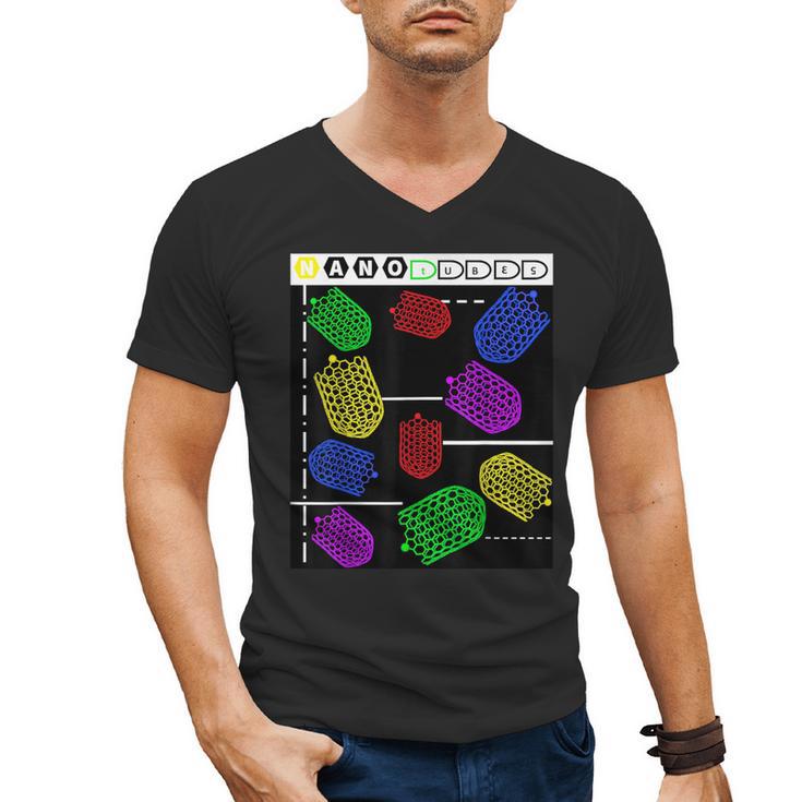 Nerdy Forms Nanotubes Chemistry Teacher Geek Men's V-Neck T-Shirt