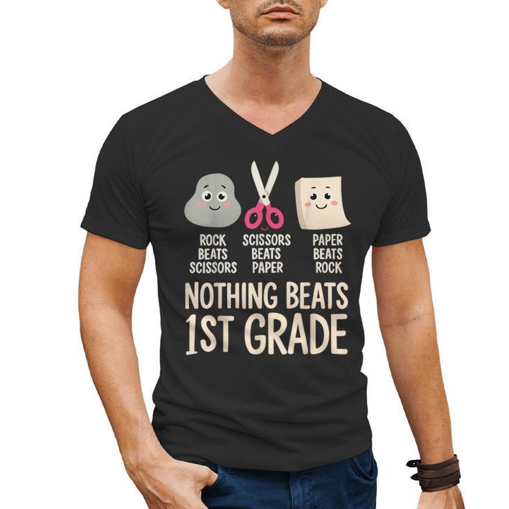 Nothing Beats 1st Grade Back To School Kids Teachers Men's V-Neck T-Shirt