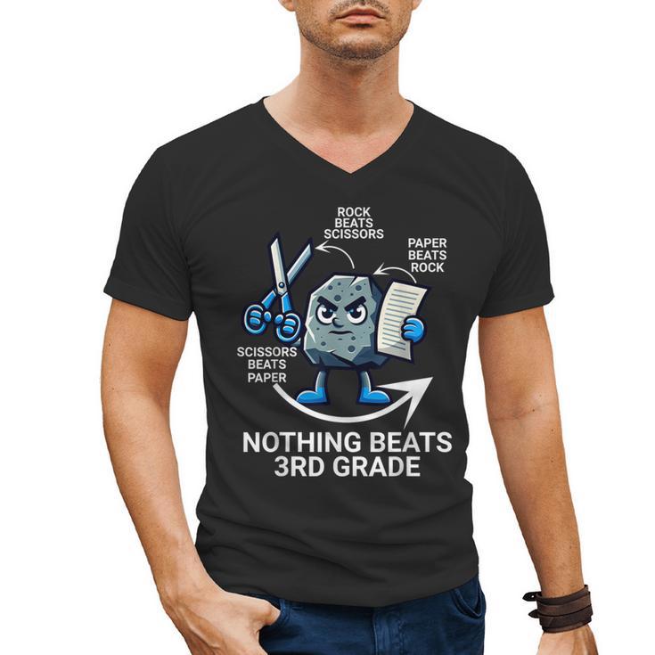Nothing Beats 3rd Grade Back To School Kids Teachers Men's V-Neck T-Shirt
