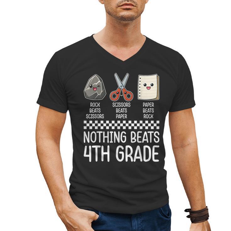 Nothing Beats 4th Grade Back To School Kids Teachers Men's V-Neck T-Shirt