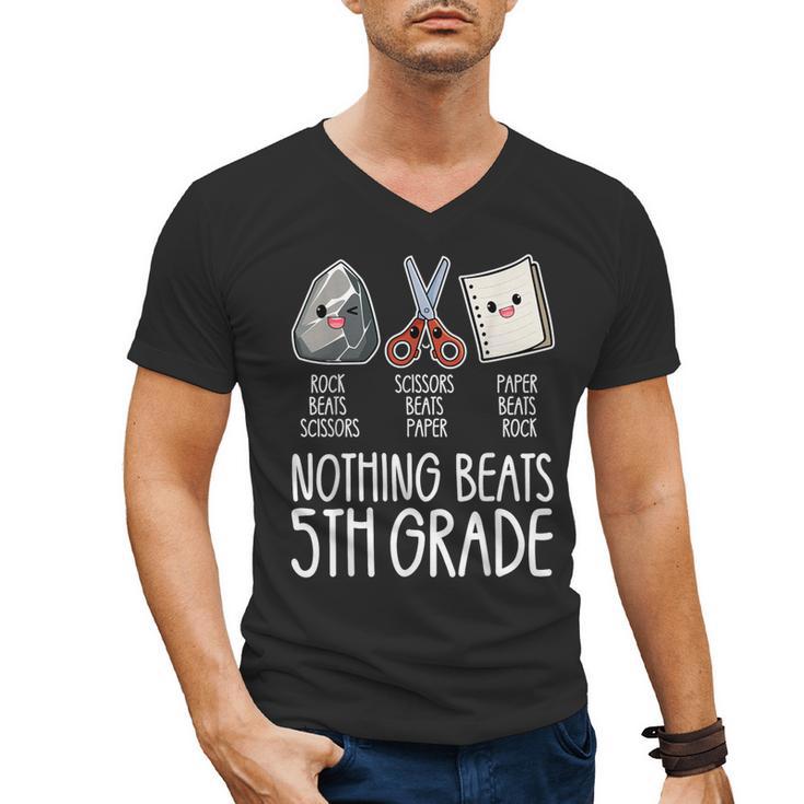 Nothing Beats 5th Grade Back To School Kids Teachers Men's V-Neck T-Shirt