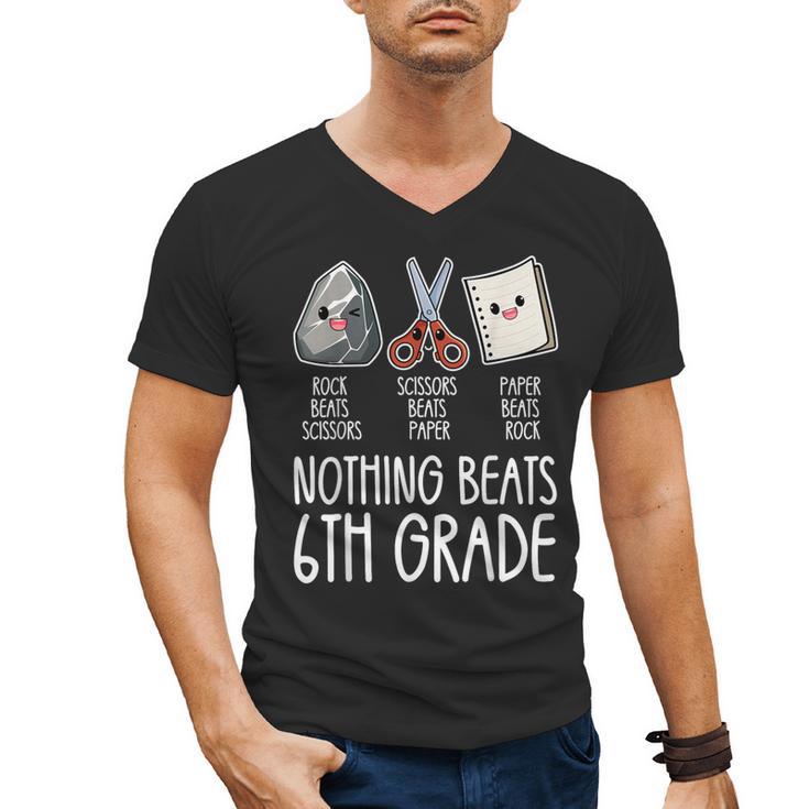 Nothing Beats 6th Grade Back To School Kids Teachers Men's V-Neck T-Shirt