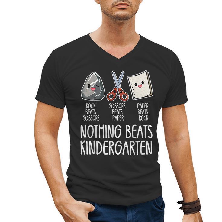 Nothing Beats Kindergarten Back To School Kid Teacher Men's V-Neck T-Shirt