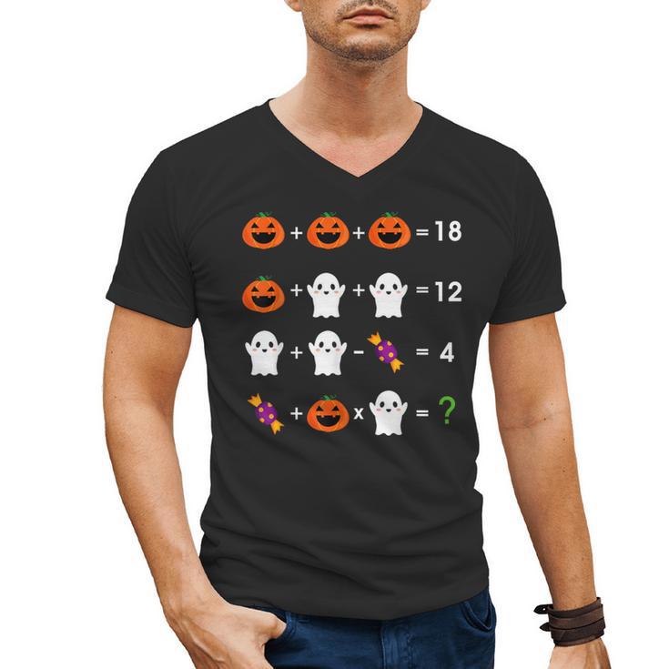 Order Of Operations Halloween Quiz Math Teacher For Men Women Kids Men's V-Neck T-Shirt