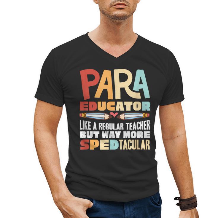 Paraeducator Paraprofessional SPED Teacher Men's V-Neck T-Shirt