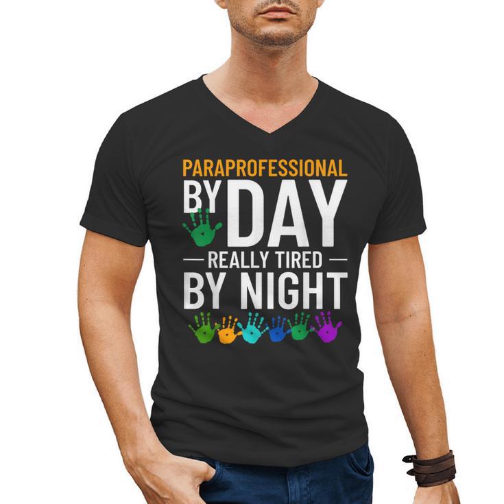 Paraprofessional Educator Teacher Para Classroom Assistant Men's V-Neck T-Shirt