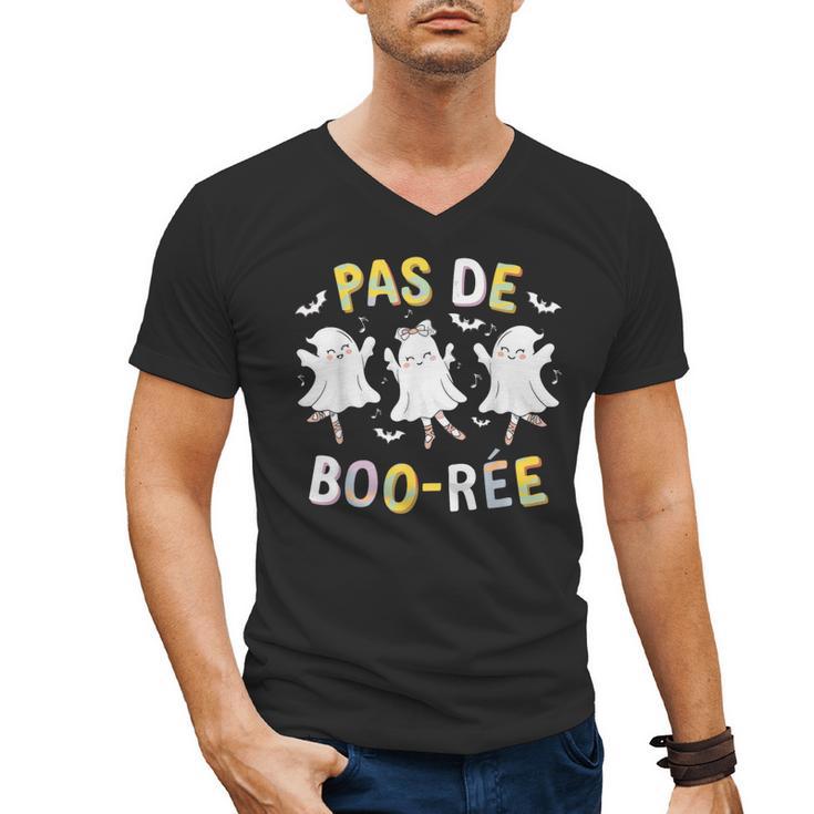 Pas De BOO-Rée Ghost Ballet Dancer Halloween Dance Teacher Men's V-Neck T-Shirt
