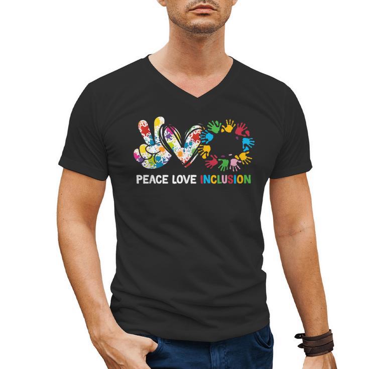 Peace Love Inclusion Sped Squad Special-Ed Teacher Daycare Men's V-Neck T-Shirt