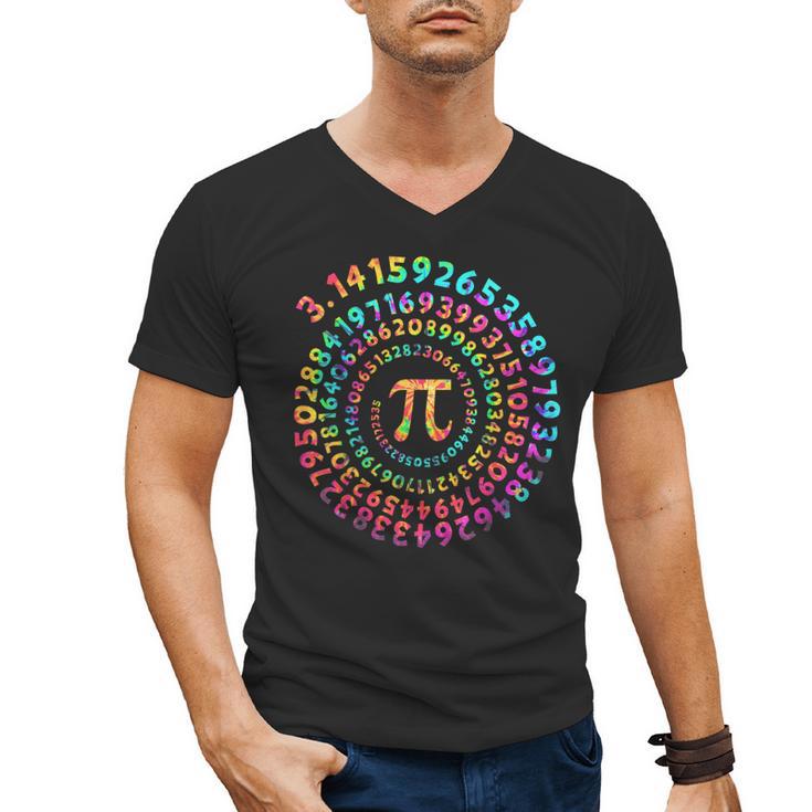 Pi Day Math Teacher Tie Dye Spiral Pi 314 Pi Day Men's V-Neck T-Shirt, trending gift Pi Day Math Teacher Tie Dye Spiral Pi 314 Pi Day Men's V-Neck T-Shirt, trending gift