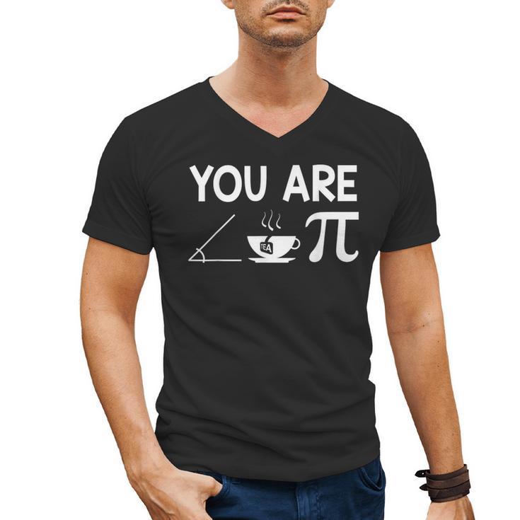 Pi Day Shirt Women Teacher 2022 Math Cutie Pie Acute Tea Pie Men's V-Neck T-Shirt
