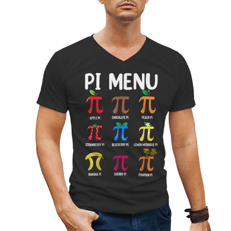 Pi Menu 314 Pi Symbol Math Teacher Happy Pi Day Men's V-Neck T-Shirt