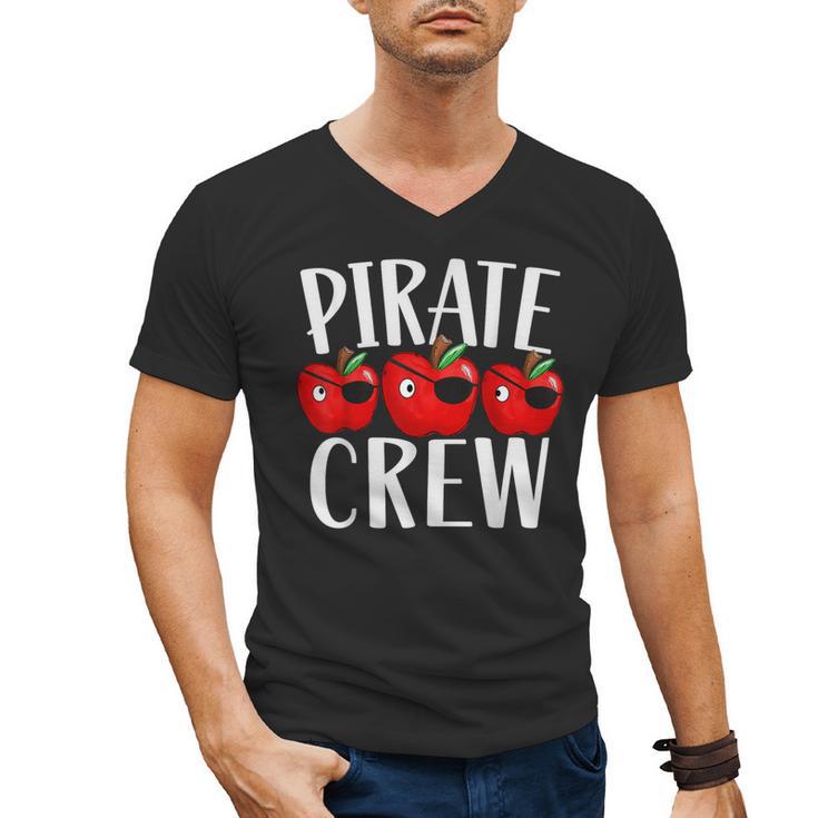 Pirate Crew Pirate Teacher Team Squad Talk Like A Pirate Day For Men Women Kids Men's V-Neck T-Shirt