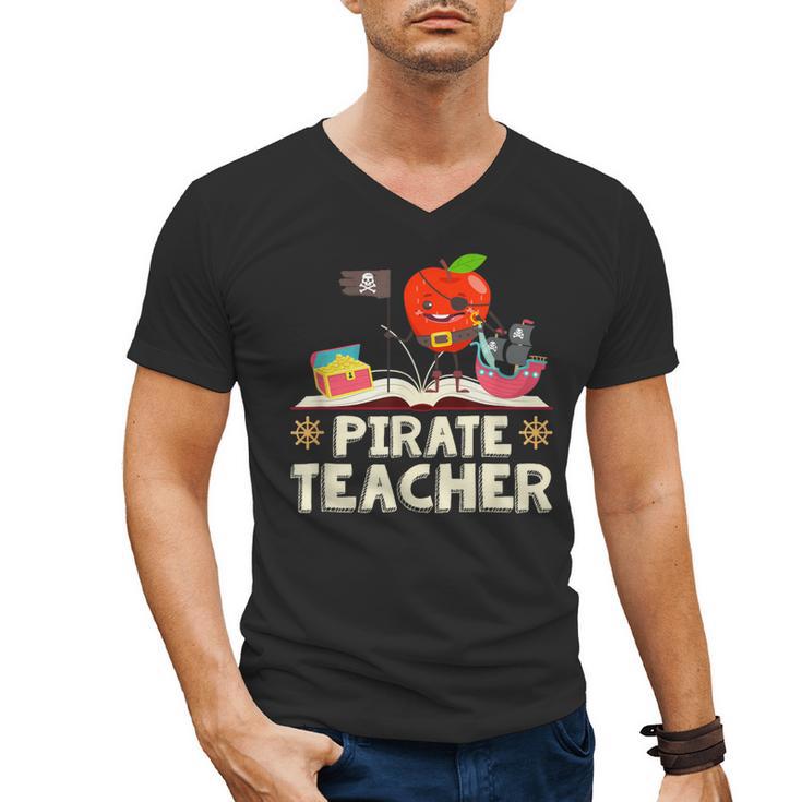 Pirate Teacher Men Women Kids Men's V-Neck T-Shirt
