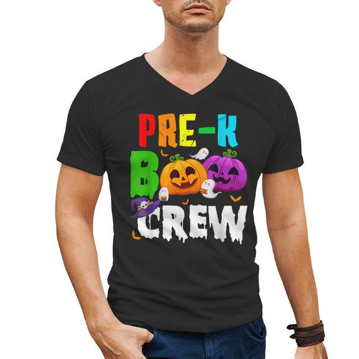 Pre K Boo Crew Halloween Costume Teachers Kids Men's V-Neck T-Shirt