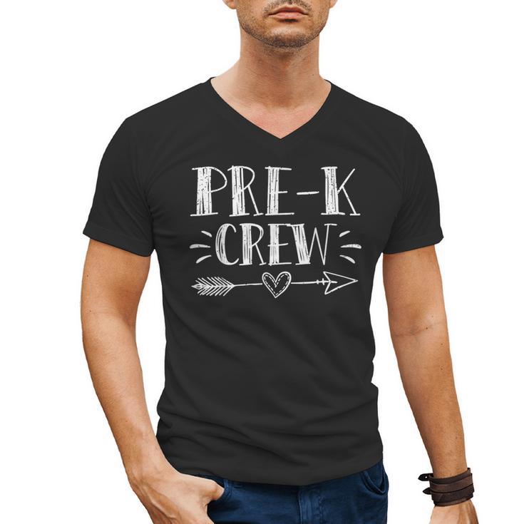Pre-K Crew 1st Day Of School Pre-K Teacher Team Men's V-Neck T-Shirt