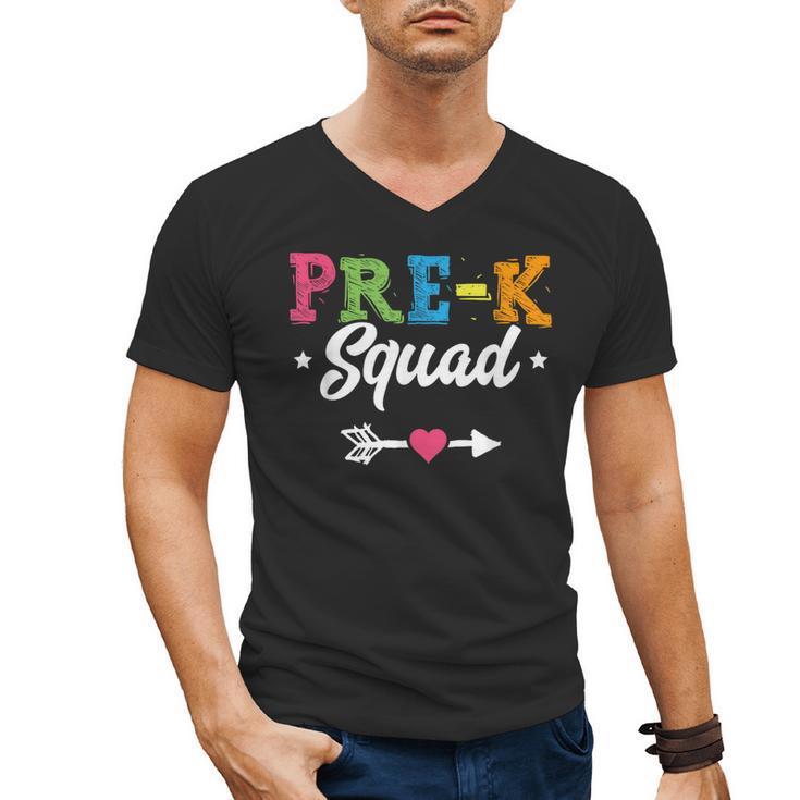 Pre-K Squad Teacher Student Kids Preschool Back To School Men's V-Neck T-Shirt