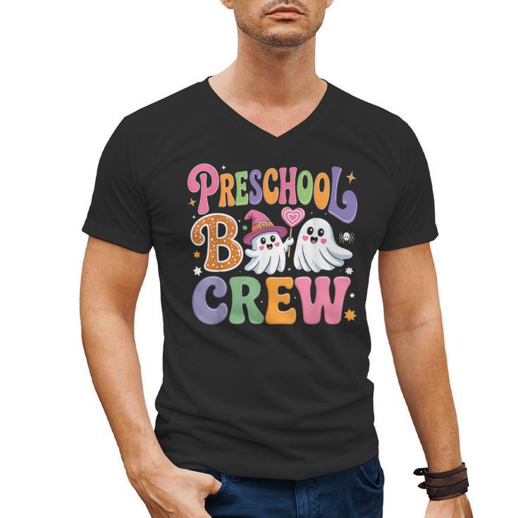 Preschool Boo Crew Preschool Teacher Student Halloween Men's V-Neck T-Shirt