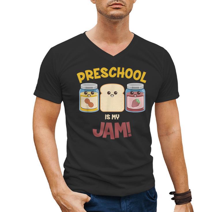 Preschool Is My Jam Teacher Shirt Men's V-Neck T-Shirt