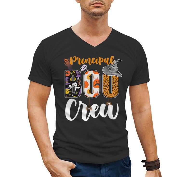 Principal Boo Crew Ghost Halloween Teachers School Matching Men's V-Neck T-Shirt