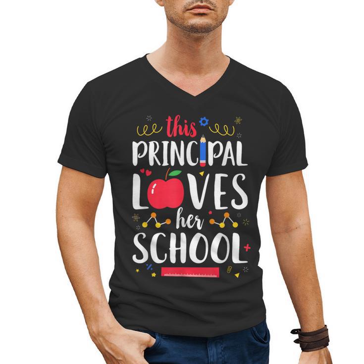 This Principal Loves Her School Teacher Appreciation Men's V-Neck T-Shirt