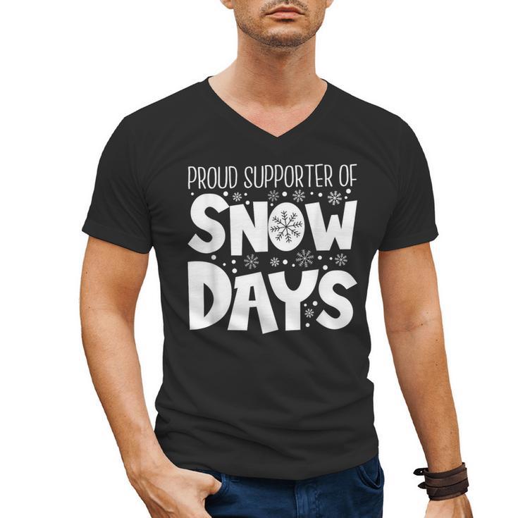 Proud Supporter Of Snow Days Teacher Christmas Men Women Men's V-Neck T-Shirt