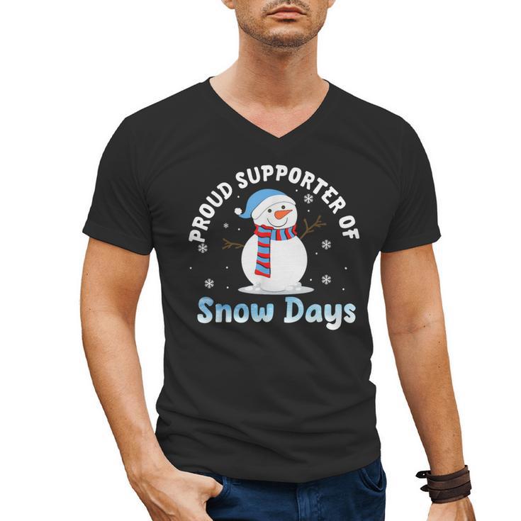 Proud Supporter Of Snow Days Teacher Men's V-Neck T-Shirt