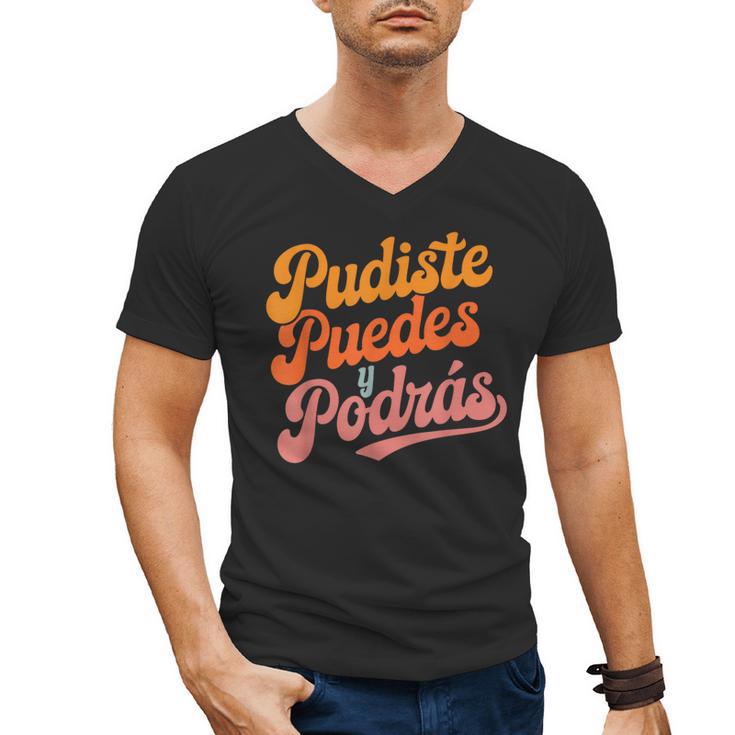 Pudiste Puedes Podras Maestra Spanish Teacher Men's V-Neck T-Shirt