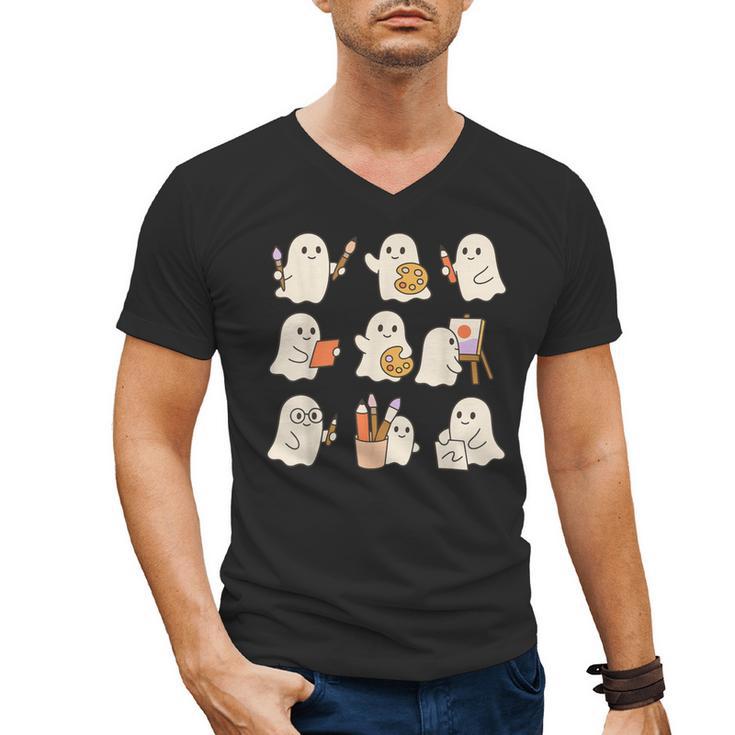 Pumpkin Pi Math Teacher Geek Men's V-Neck T-Shirt