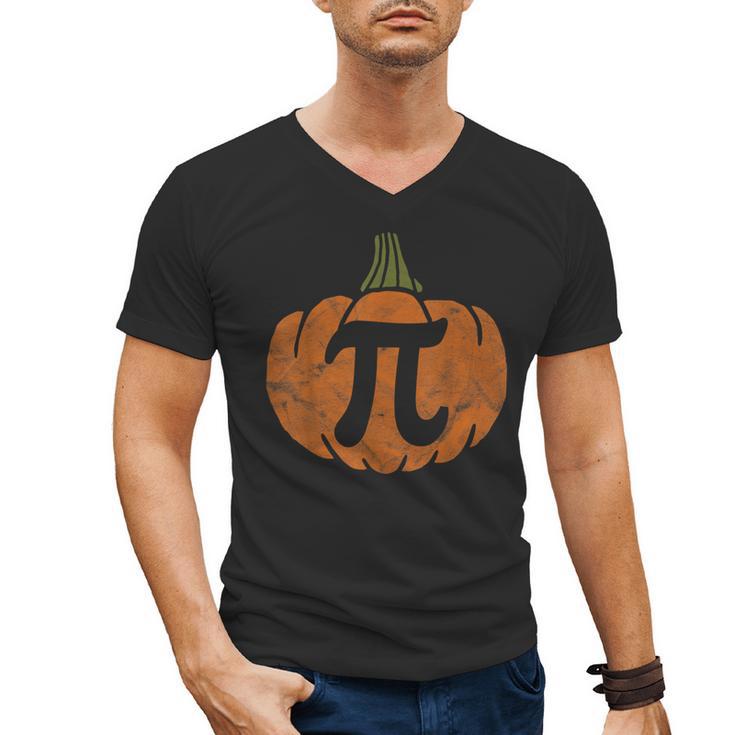 Pumpkin Pi Math Teacher Halloween Thanksgiving Day Costume Men Women Kids Men's V-Neck T-Shirt