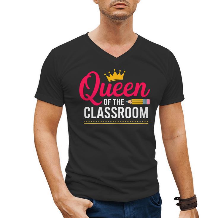 Queen Of The Classroom Teacher Men's V-Neck T-Shirt