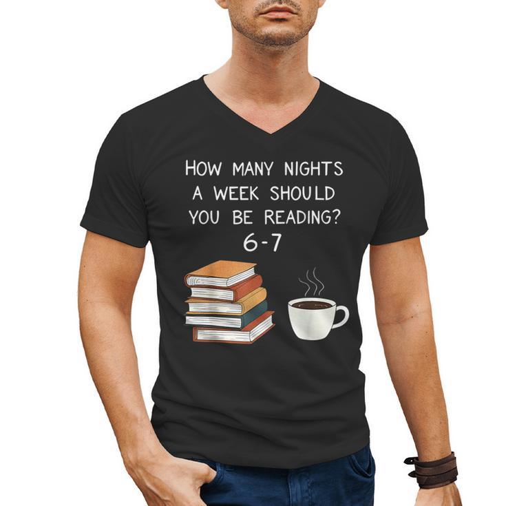 Reading 67 Six Seven Meme English Teacher Book Lover Men's V-Neck T-Shirt