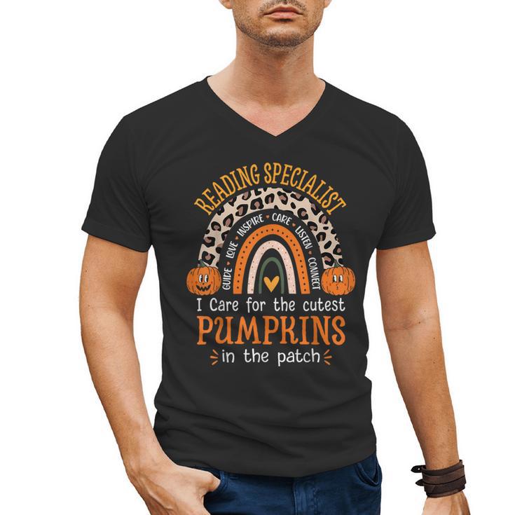 Reading Specialist Halloween Reading Teacher For Men Women Men's V-Neck T-Shirt, trending gift Reading Specialist Halloween Reading Teacher For Men Women Men's V-Neck T-Shirt, trending gift