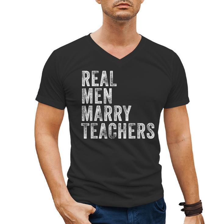Real Men Marry Teachers Future Husband Wife Engagement Men's V-Neck T-Shirt, trending gift Real Men Marry Teachers Future Husband Wife Engagement Men's V-Neck T-Shirt, trending gift