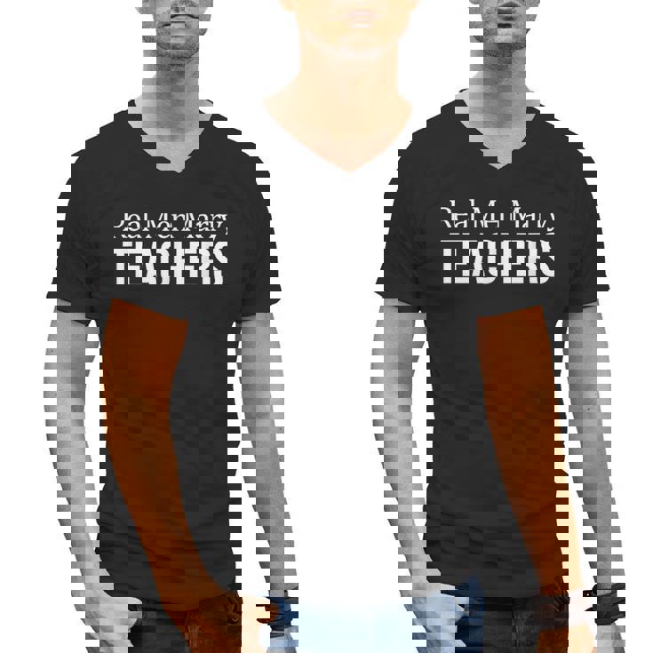 Real Men Marry Teachers Men&#x27;s V-Neck T-Shirt