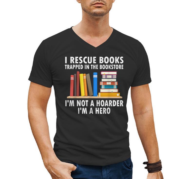 I Rescue Books Trapped In The Bookstore Book Teacher For Men Women Men's V-Neck T-Shirt