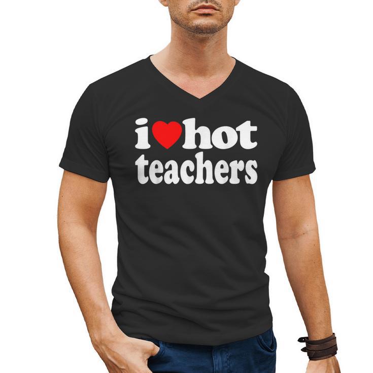 Retro I Love Hot Teachers Vintage I Heart Hot Teacher Men Women Girls Kids Men's V-Neck T-Shirt