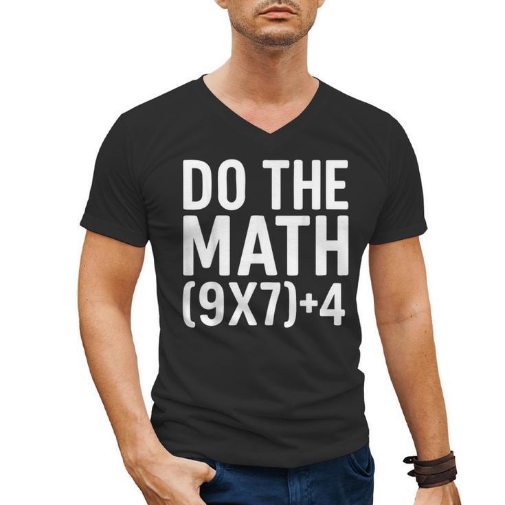 Retro Do The Math Teacher For Men Women Kid Boy Girl Men's V-Neck T-Shirt