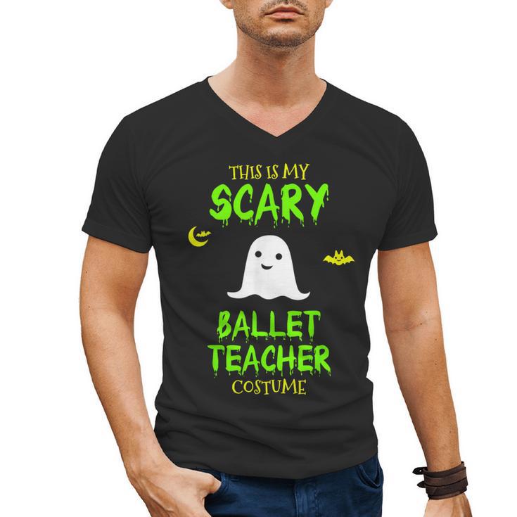 Scary Ballet Teacher Costume Halloween Lazy Easy Men's V-Neck T-Shirt