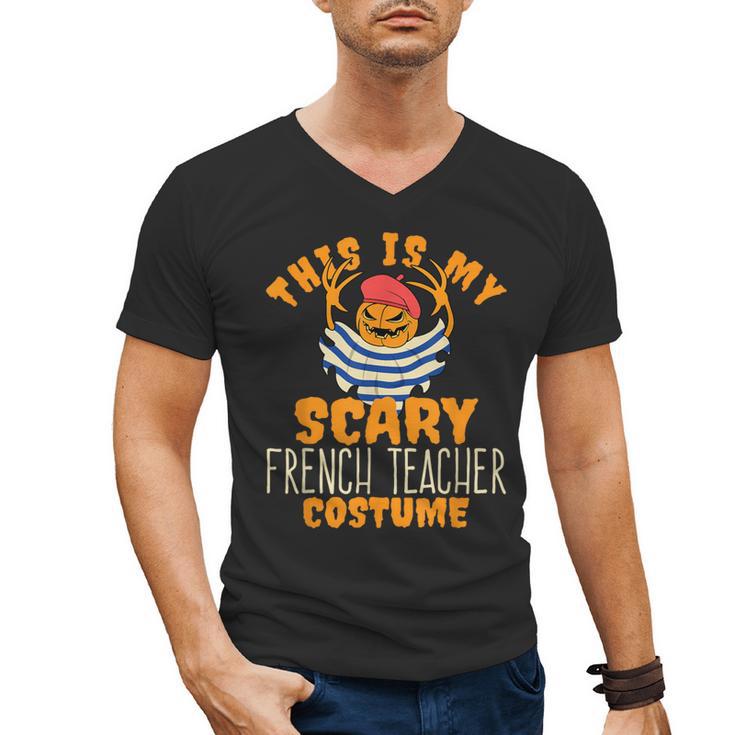 This Is My Scary French Teacher Costume Halloween Men's V-Neck T-Shirt, trending gift This Is My Scary French Teacher Costume Halloween Men's V-Neck T-Shirt, trending gift