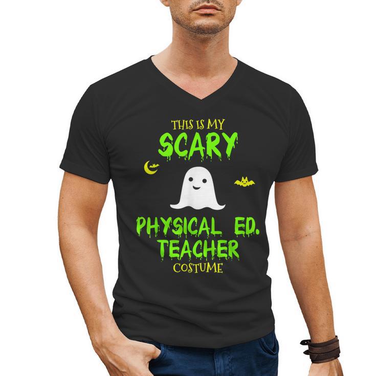 Scary Physical Education Ed Teacher Costume Halloween Easy Men's V-Neck T-Shirt